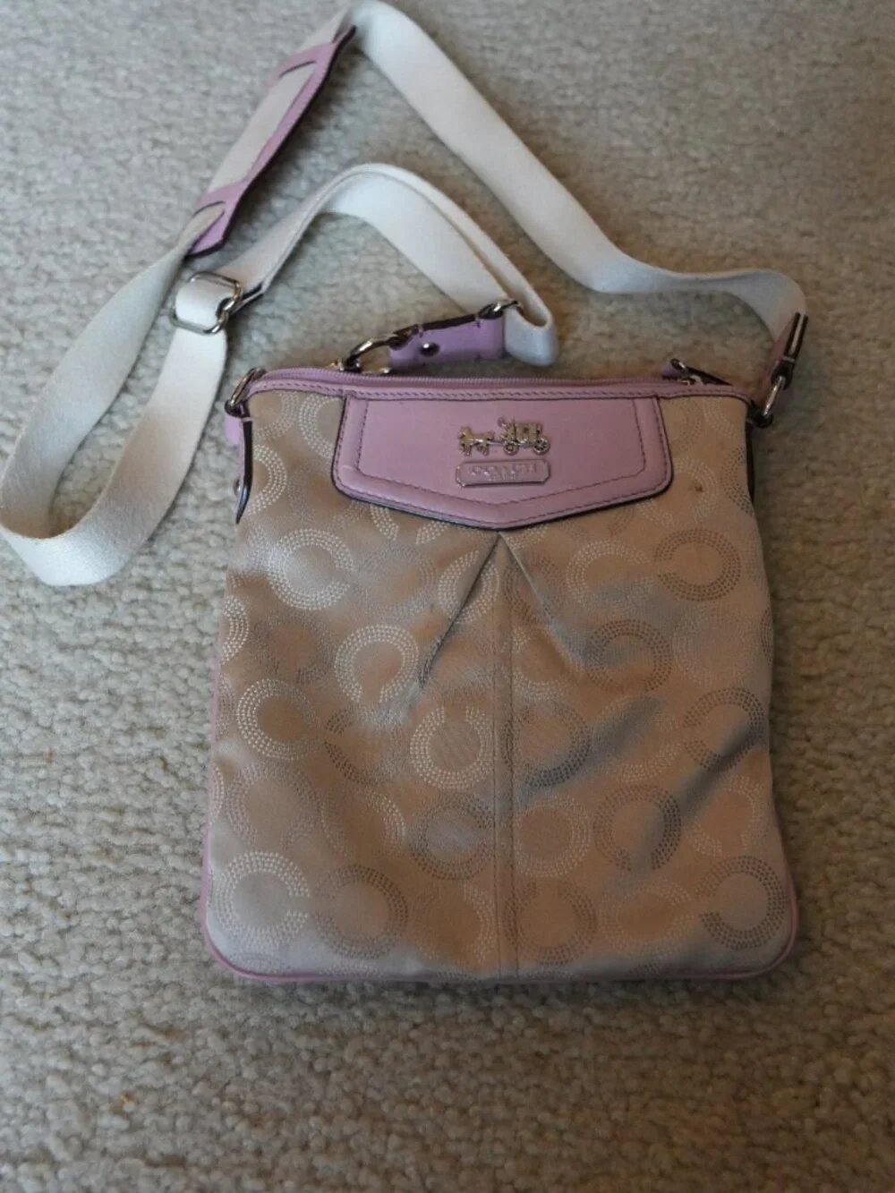 Coach Madison Dotted Op Art Crossbody Bag (Style 44394)